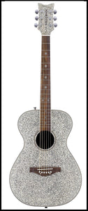 Daisy Rock 6 String Acoustic Guitar, Silver Sparkle