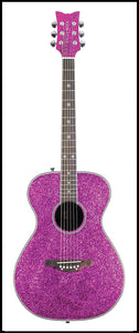 Daisy Rock 6 String Acoustic Guitar, Pink Sparkle