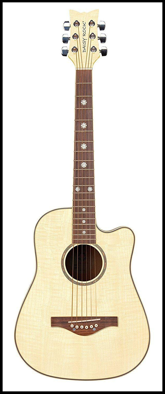 Daisy Rock 6 String Acoustic Guitar, Bleach Blonde