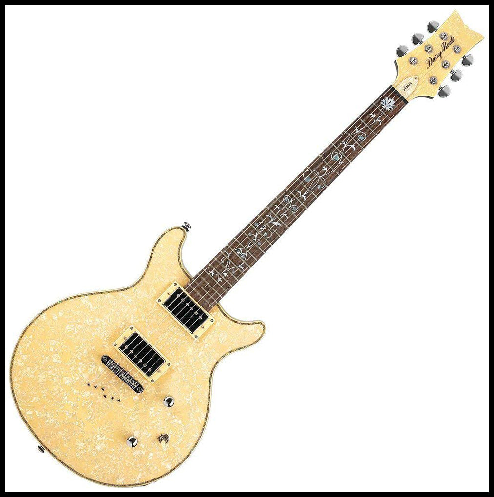 Daisy Rock Stardust Elite Venus Guitar, Vintage Ivory Pearl