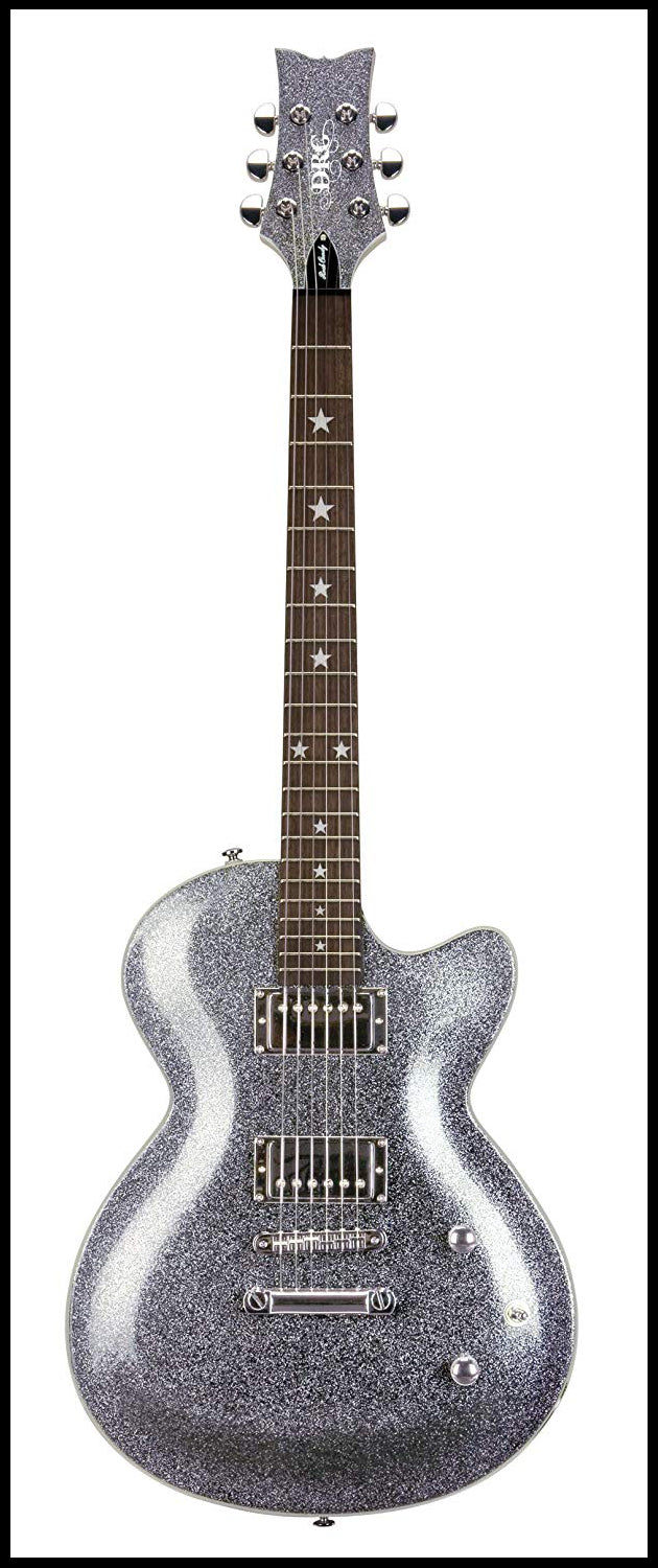 Daisy Rock Rock Candy Classic Electric Guitar, Platinum Sparkle