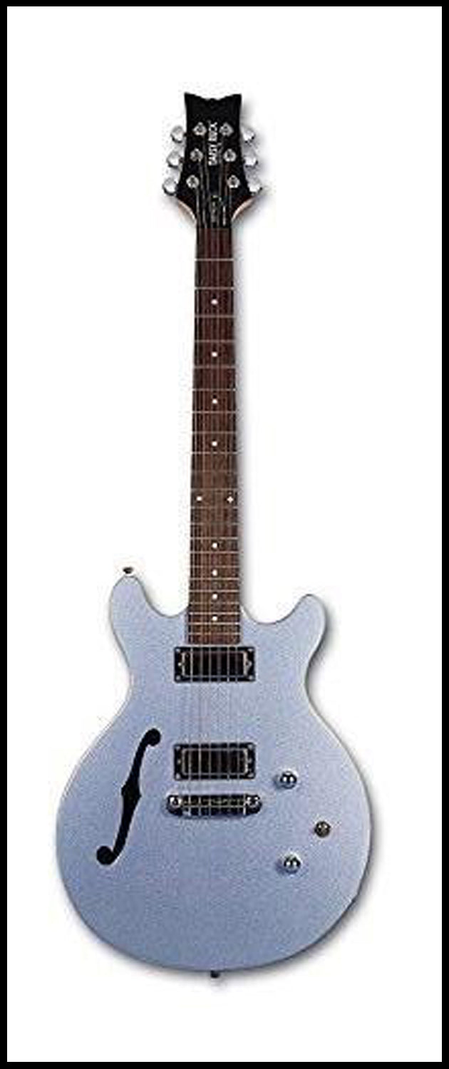 Daisy Rock 6 String Stardust Retro-H, Ice Blue Sparkle