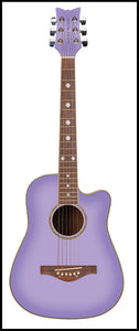 Daisy Rock 6 String Acoustic Guitar, Purple Daze