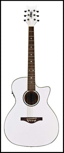Daisy Rock Wildwood A/E Guitar, Pearl White